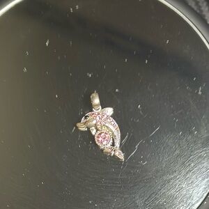 Elegant Pink Dolphin Pendant